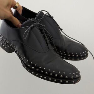 Prada Black size 39 Studded Women's Oxfords